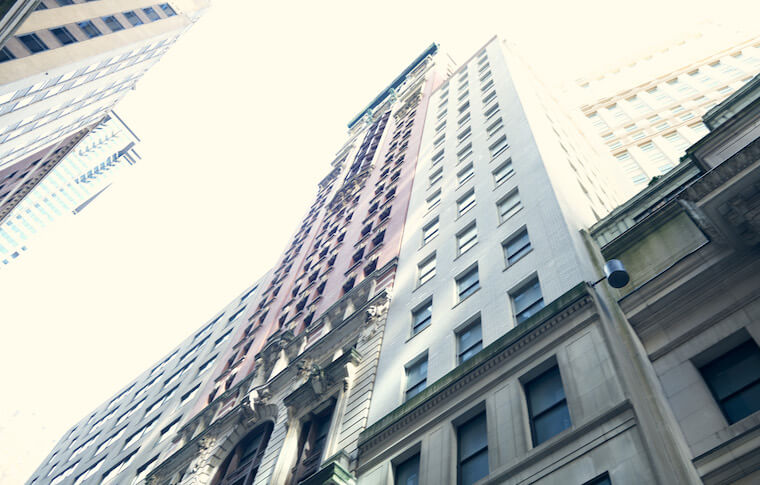 Building exteriors in Downtown New York